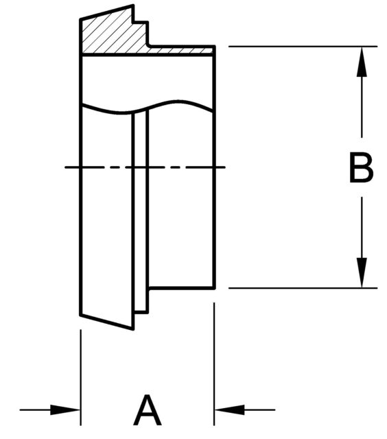 DN14SD 14DIN LINER (DIN 11851) X SANITARY TUBE WELD