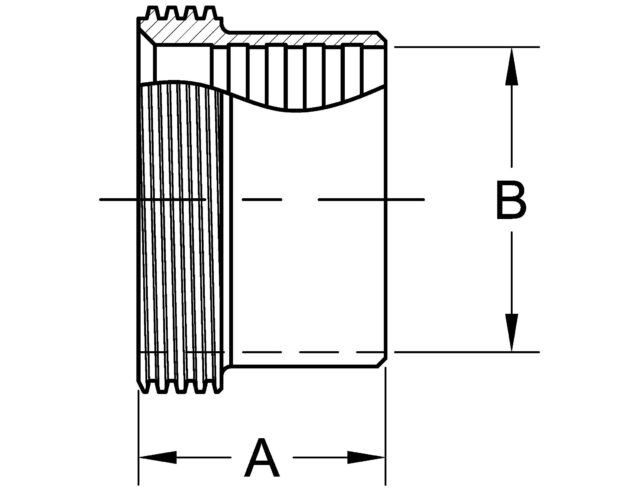 15R ROLL-ON FERRULE, THREADED