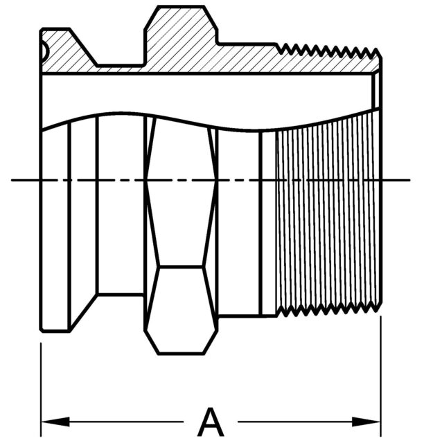 21Q ADAPTER Q-LINE X MALE NPT