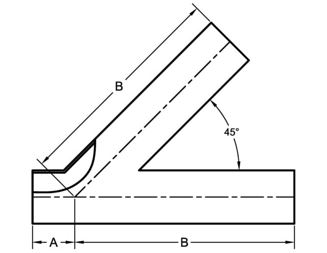 28WA LATERAL WYE, WELD ENDS