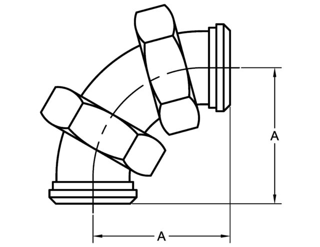 2E 90 DEGREE ELBOW, PLAIN ENDS