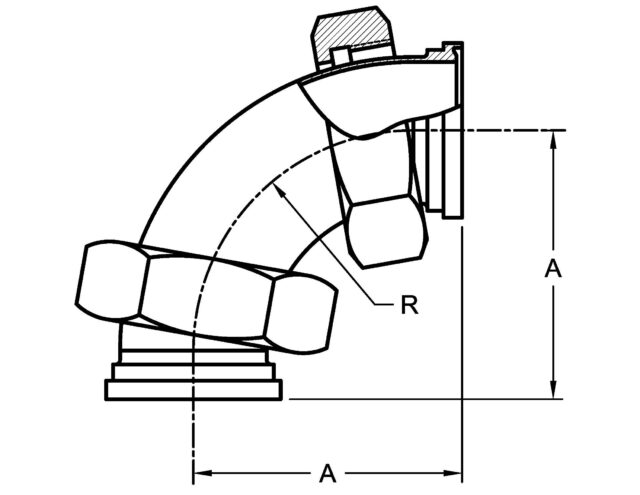 PV2E APC 90 DEGREE ELBOW, PLAIN ENDS