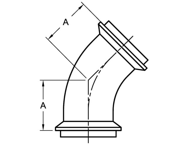 2HI 45 DEGREE ELBOW, MALE ENDS
