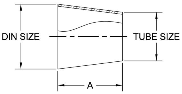 DN31W DIN X SANITARY TUBE BW
