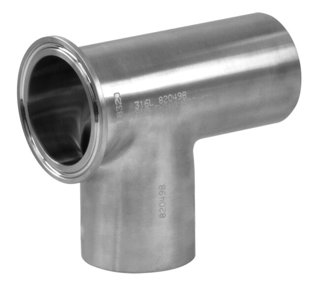 S7WSKW TEE, TANGENT WELD ENDS X CLAMP SHORT RUN