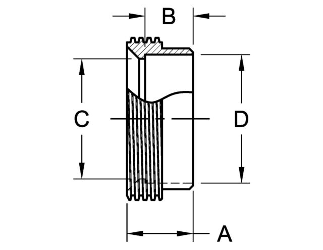15 RECESSED FERRULE, THREADED