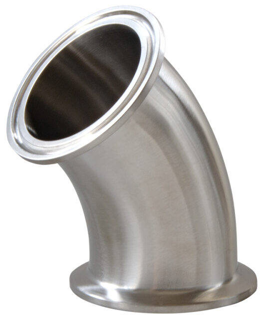 2KMP 45 DEGREE ELBOW, CLAMP ENDS