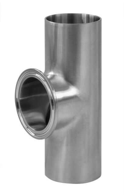 S7SWWK TEE, TANGENT WELD ENDS X SHORT CLAMP OUTLET